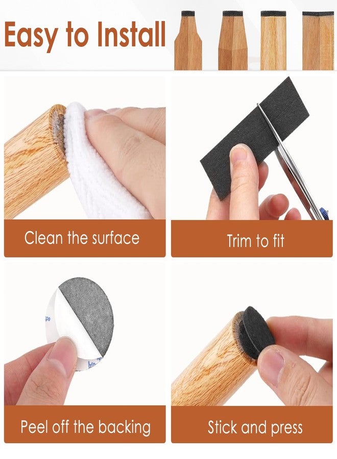 TecoKart® 80Pcs Chair Leg Floor Protector - 5 Size Self Adhesive Felt Pads for Furniture, Anti-Scratch Furniture Pads for Hardwood Floors, Wood, Tile and Laminate Protection - Image 5